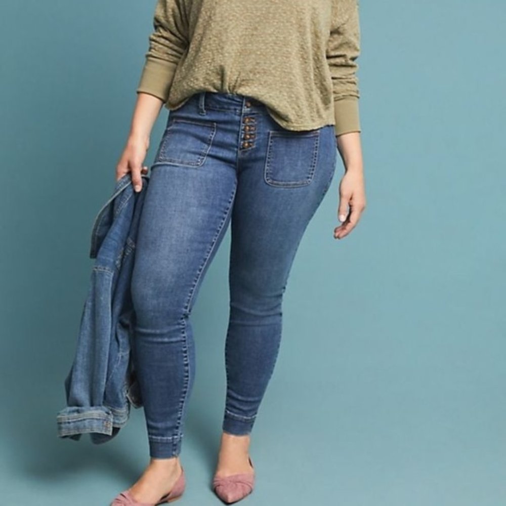 Pilcro High-Rise Denim Ankle Leggings 26W